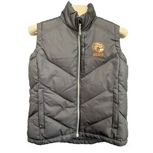 Stormtech Oregon State Beavs Down Puffer Vest Womens Small Black Beavers NCAA